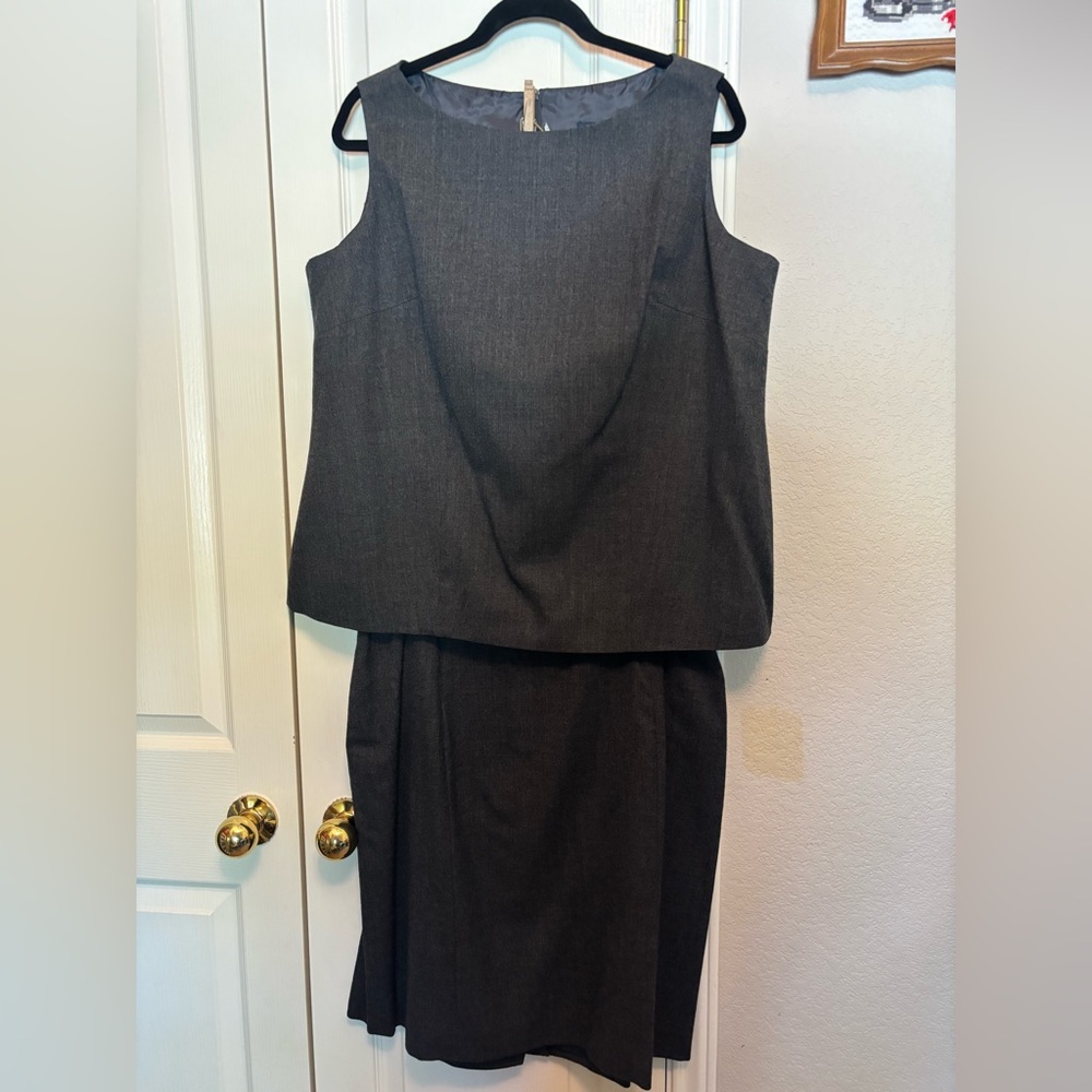 Venezia Charcoal Gray Matching Skirt and Sleeveless Top